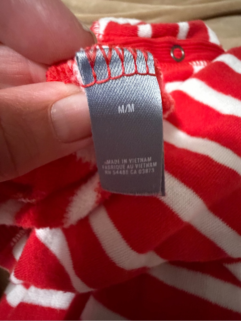 American Eagle Aerie Outfitters Red & White Striped Thermal Onesie Romper Medium - Picture 5 of 7